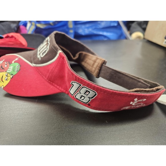Kyle Busch M&Ms Hat‎ Visor Strap Back Mens One Size Brown NASCAR Racing 18 Chase - Picture 2 of 4